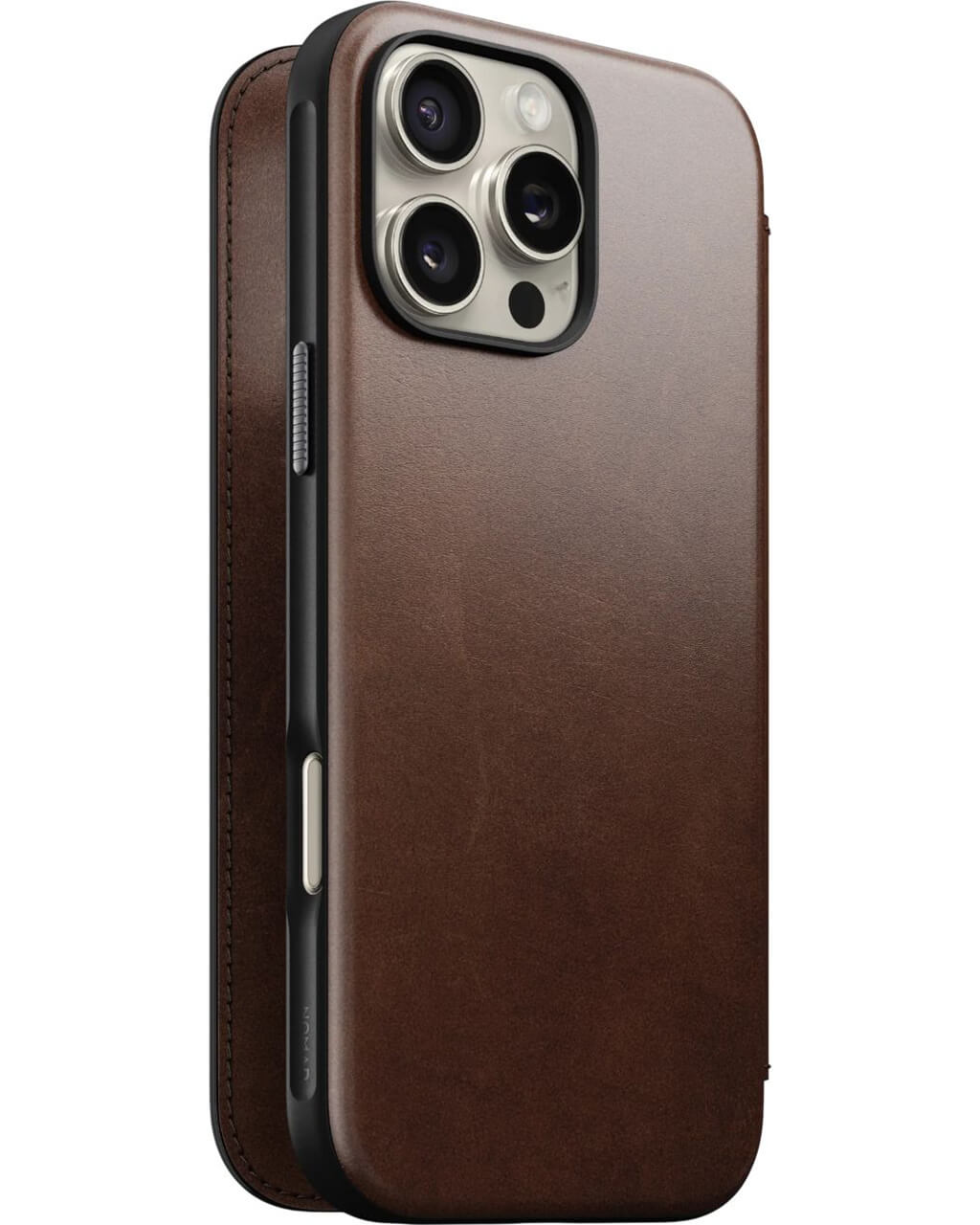 Чохол Nomad Modern Leather Folio Rustic Brown Horween for iPhone 16 Pro Max (NM01386285)